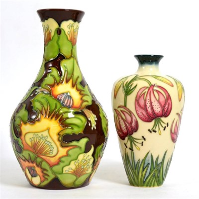 Lot 151 - Moorcroft pottery: Hakea (trial) pattern vase by Philip Gibson, signed and dated 25/10/05, 21cm...