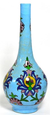 Lot 178 - A 19th century Persian turquoise glaze bottle vase