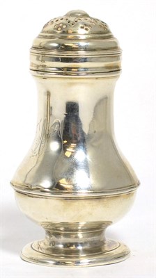 Lot 185 - A George II silver bun top pepper, John Newton, no date, circa 1730