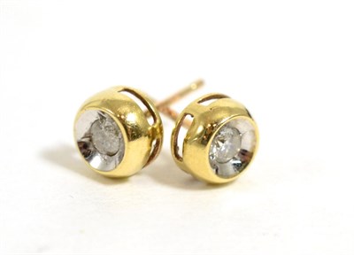 Lot 236 - A pair of diamond solitaire earrings, total estimated diamond weight 0.20 carat approximately,...