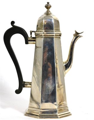 Lot 320 - A silver coffee pot in the Georgian manner