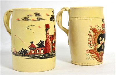 Lot 323 - Two creamware mugs