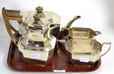 Lot 376 - A silver four piece tea service, Sheffield hallmark