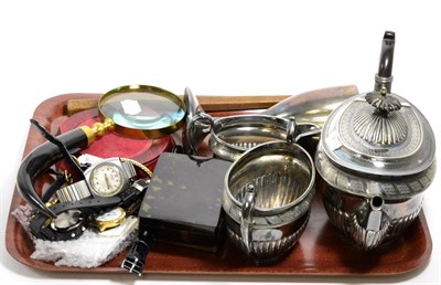 Lot 404 - Various watches, silver plate, RAF related and other items (qty)