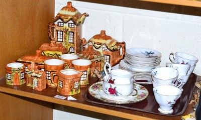 Lot 427 - Various Price Bros Cottage ware items with Wade tortoises and a selection of Royal Albert (qty)