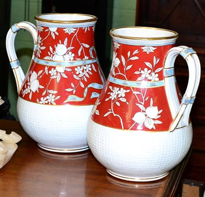 Lot 463 - A pair of late 19th century Mintons Vernon's patent jugs