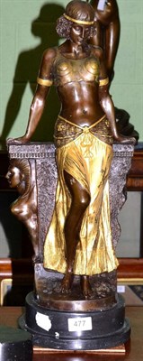 Lot 477 - An Art Deco Style, reproduction cast metal figure of an Egyptian lady