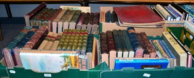 Lot 1082 - A quantity of 19th century leather bound books including Shakespeare (four boxes)