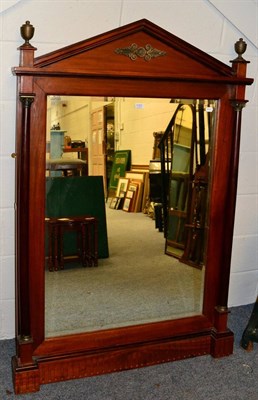 Lot 1101 - A mahogany framed hall mirror