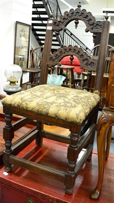 Lot 1126 - A 17th Century and later oak ladder back chair, probably Yorkshire