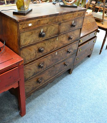 Lot 1128 - A George III mahogany four height chest of drawers