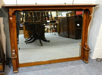 Lot 1135 - A mahogany over mantle mirror