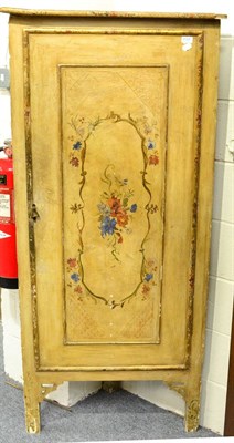 Lot 1137 - A 19th century painted corner cupboard