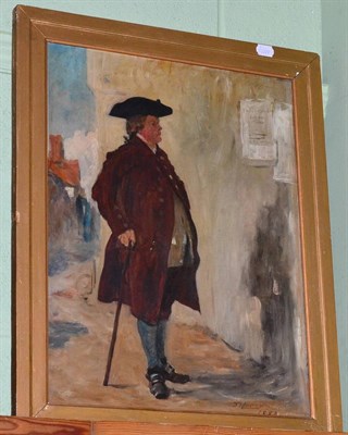 Lot 1158 - Framed oil on canvas portrait of a figure, signed S Lucas and dated 1882