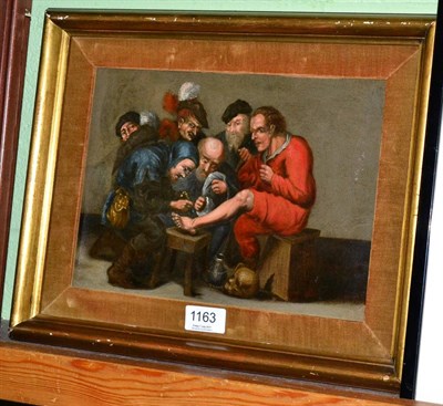 Lot 1163 - Manner of David Teniers the Younger (1610-1690) Flemish, The surgical procedure, oil on metal