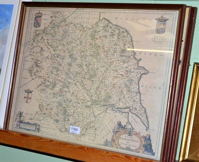 Lot 1164 - Four framed maps of Yorkshire (glass broken on two) (4)