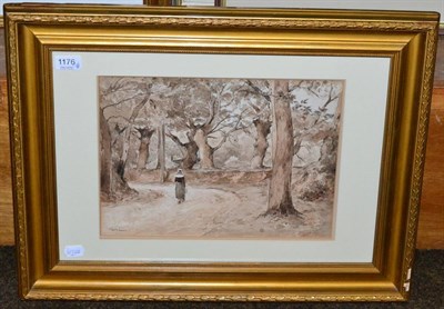 Lot 1176 - Paul Lecompte, Bretton Girl, watercolour, framed inscribed verso