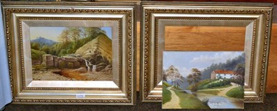 Lot 1179 - W D Barton, a pair of oil on canvas country landscapes