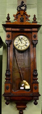 Lot 1218 - A mahogany regulated wall clock