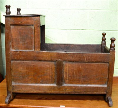 Lot 1220 - An 18th century oak crib