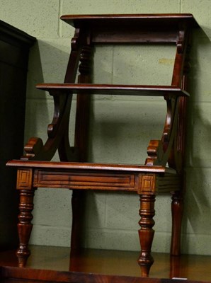 Lot 1223 - A set of mahogany library steps