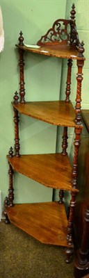 Lot 1229 - A four tier corner whatnot (a.f.)