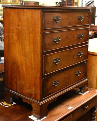 Lot 1240 - George III style mahogany four height chest of drawers of small proportions