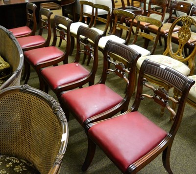 Lot 1282 - A set of six Regency dining chairs