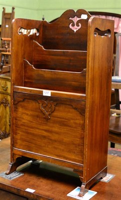 Lot 1297 - A late 19th/early 20th century mahogany three division Canterbury