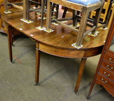 Lot 1307 - A mahogany D-end table