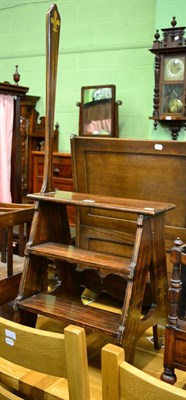 Lot 1319 - A set of rosewood simulated library steps