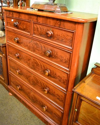 Lot 1328 - A Victorian mahogany five height chest of drawers