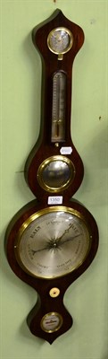 Lot 1350 - A Regency rosewood banjo wall barometer