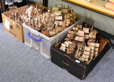 Lot 1383 - Various modern wooden boats (three boxes)