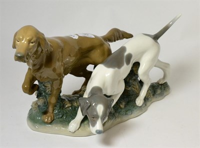 Lot 35 - Large Lladro group, Attentive Dogs 4957