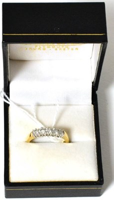 Lot 72 - An 18 carat gold diamond half hoop ring