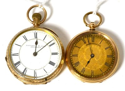 Lot 76 - A Fattorini & Sons pocket watch stamped '9C', together with another pocket watch by John Swain...