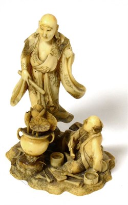 Lot 82 - An ivory okimono, circa 1900