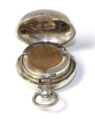 Lot 162 - Silver sovereign case, engine engraved