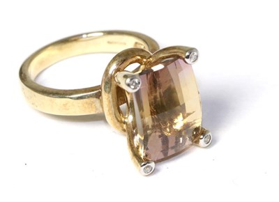 Lot 198 - A 9 carat gold ametrine ring