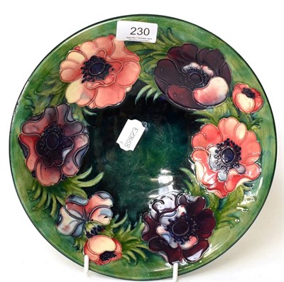 Lot 230 - Moorcroft pottery Anenome pattern circular plate