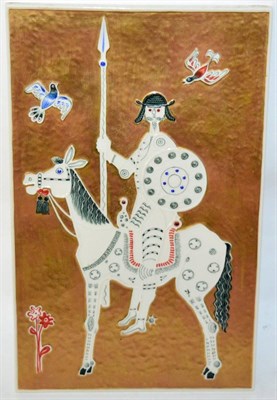 Lot 255 - A 20th century Meissen porcelain panel depicting Don Quixote, circa 1960/70