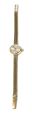 Lot 260 - A ladies 9 carat gold wristwatch, signed Lanco