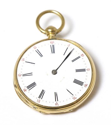 Lot 262 - A ladies fob watch, French gold stamp mark