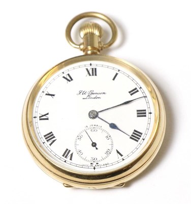 Lot 286 - A 9 carat gold open face pocket watch