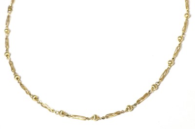 Lot 305 - A 9 carat gold fancy link necklace