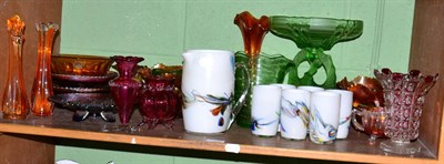 Lot 330 - Group of carnival, Victorian and other glass