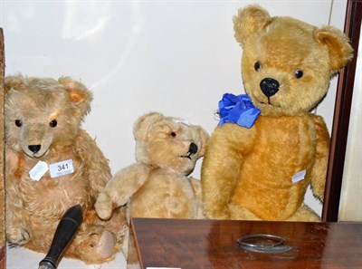 Lot 341 - Pedigree Teddy bear and two smaller examples (3)