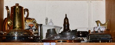 Lot 352 - Shelf of ceramics, plated wares etc