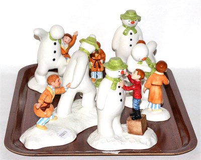 Lot 398 - Royal Doulton limited edition Snowman figures consisting of 'James builds a snowman, The...